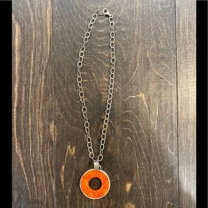 Silpada Coral Pendant Necklace